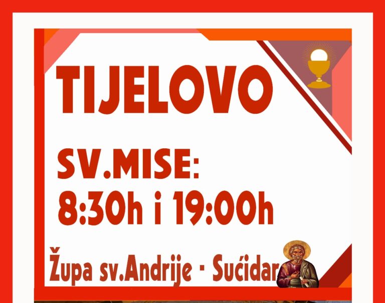 Raspored misa na Tijelovo