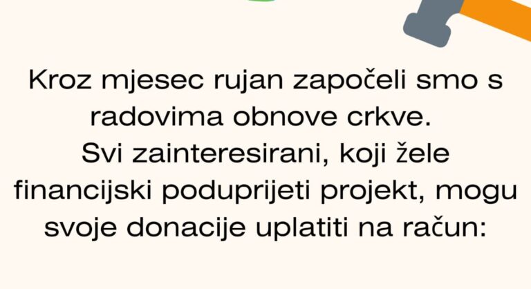 Radovi na obnovi crkve